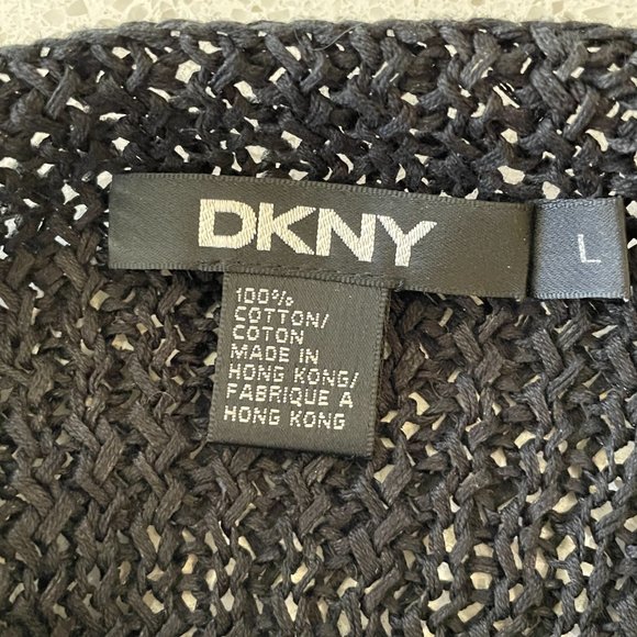 Vintage DKNY black lacy knit short sleeved top - Picture 10 of 10